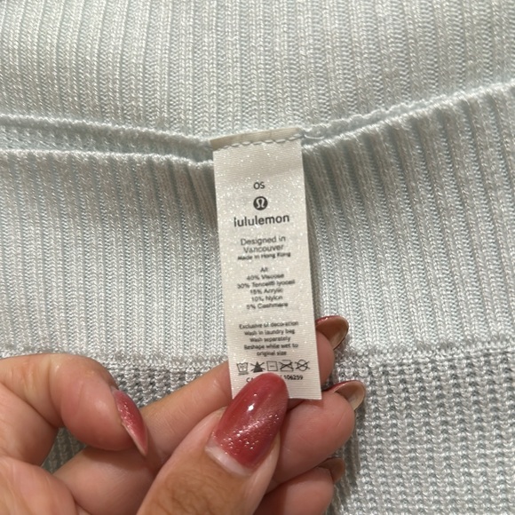 NWOT Lululemon light blue poncho never worn! Light and beautiful knit! - Picture 2 of 5